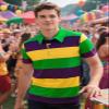 LINOCOUTON Men's Striped Shirt Purple Gold Green Rugby Short Sleeve Golf Polo, Multicoloured, XX-Large view 3