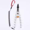 LUYILA Fishing Pliers Aluminum Braid Cutters Split Ring Pliers Hook Remover Fish Holder with Sheath and Lanyard (Color : Silver) view 1