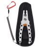 LUYILA Fishing Pliers Aluminum Braid Cutters Split Ring Pliers Hook Remover Fish Holder with Sheath and Lanyard (Color : Silver) view 3
