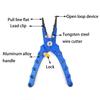 LUYILA Fishing Pliers Aluminum Braid Cutters Split Ring Pliers Hook Remover Fish Holder with Sheath and Lanyard (Color : Silver) view 4