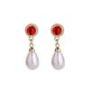 1920s Vintage Flapper Pearl Earrings Art Deco Earrings Roaring 20s Flapper Jewelry Wedding Dangle Earrings Women Gift view 1