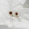 1920s Vintage Flapper Pearl Earrings Art Deco Earrings Roaring 20s Flapper Jewelry Wedding Dangle Earrings Women Gift view 2