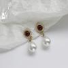 1920s Vintage Flapper Pearl Earrings Art Deco Earrings Roaring 20s Flapper Jewelry Wedding Dangle Earrings Women Gift view 3