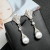 1920s Vintage Flapper Pearl Earrings Art Deco Earrings Roaring 20s Flapper Jewelry Wedding Dangle Earrings Women Gift view 2