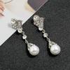 1920s Vintage Flapper Pearl Earrings Art Deco Earrings Roaring 20s Flapper Jewelry Wedding Dangle Earrings Women Gift view 3