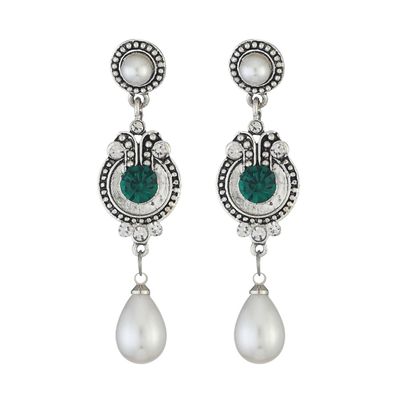 1920s Vintage Flapper Pearl Earrings Art Deco Earrings Roaring 20s Flapper Jewelry Wedding Dangle Earrings Women Gift