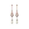 1920s Vintage Flapper Pearl Earrings Art Deco Earrings Roaring 20s Flapper Jewelry Wedding Dangle Earrings Women Gift view 1
