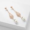 1920s Vintage Flapper Pearl Earrings Art Deco Earrings Roaring 20s Flapper Jewelry Wedding Dangle Earrings Women Gift view 2