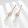 1920s Vintage Flapper Pearl Earrings Art Deco Earrings Roaring 20s Flapper Jewelry Wedding Dangle Earrings Women Gift view 3