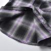Boys Fall Shirt Flannel Long Sleeve Button Down Shirt Jacket Girl Boy Clothes 1-7 Years (Purple, 3-6 Months) view 2