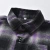 Boys Fall Shirt Flannel Long Sleeve Button Down Shirt Jacket Girl Boy Clothes 1-7 Years (Purple, 3-6 Months) view 4