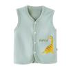 Baby Toddler Girls Boys Vest Soft Cotton Vest Sleeveless Cartoon Jacket Winter Lightweight Vests (Green, 6-12 Months) view 1