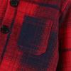 Girls Plaid Shirt Kids Boys Girls Flannel Hooded Jacket Long Sleeve Button Down Shirt 0-18 Months (Red, 3-6 Months) view 3