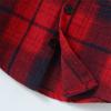 Girls Plaid Shirt Kids Boys Girls Flannel Hooded Jacket Long Sleeve Button Down Shirt 0-18 Months (Red, 3-6 Months) view 4