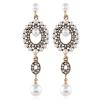1920s Vintage Flapper Pearl Earrings Art Deco Earrings Roaring 20s Flapper Jewelry Wedding Dangle Earrings Women Gift view 1