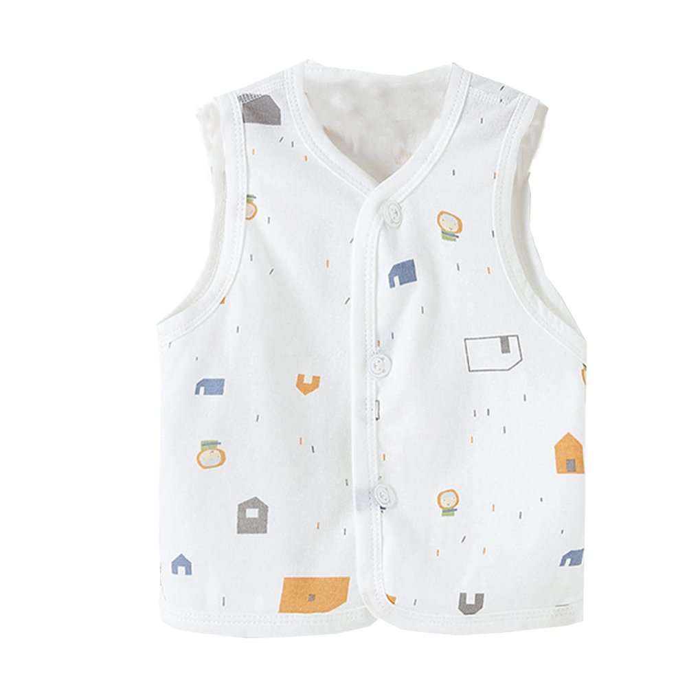 Baby Boys Girls Soft Cotton Vest Button Up Sleeveless Toddler Fuzzy Fall Winter Warm Vests Outerwear (G, 6-12 Months)