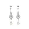 1920s Vintage Flapper Pearl Earrings Art Deco Earrings Roaring 20s Flapper Jewelry Wedding Dangle Earrings Women Gift view 1