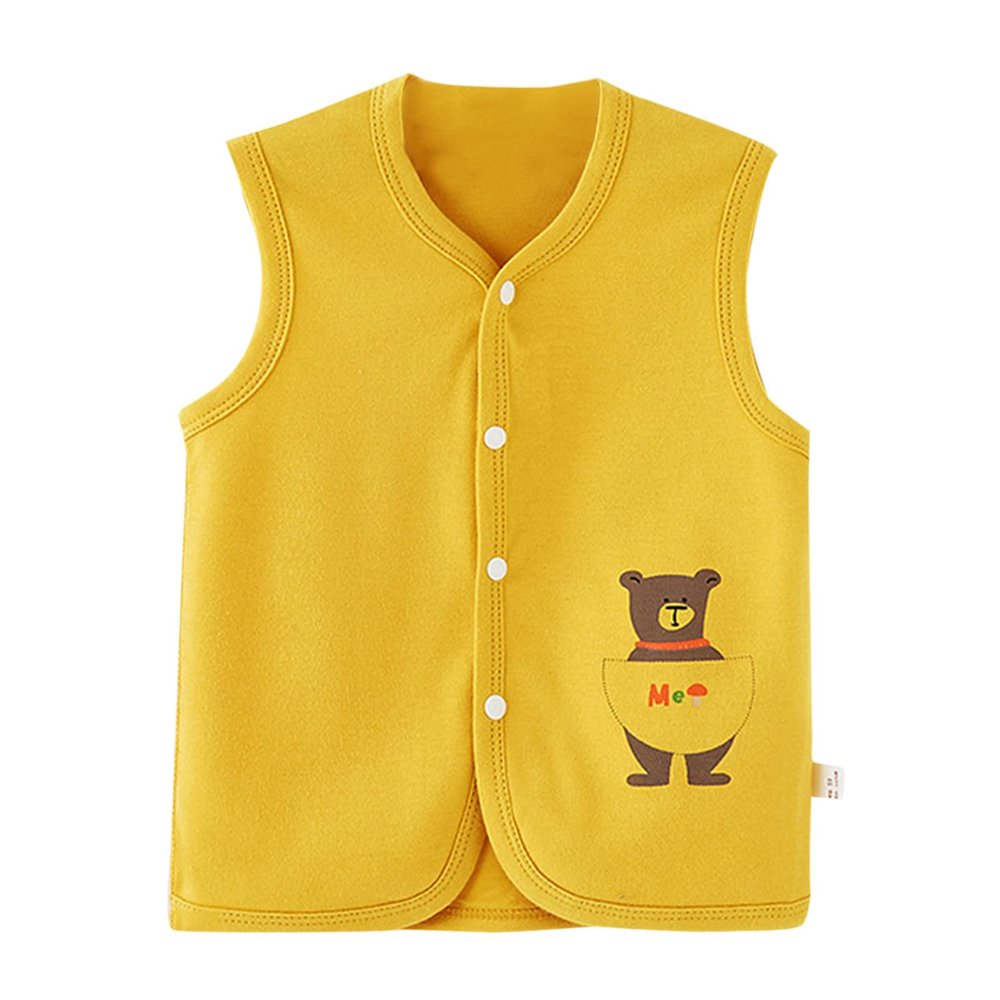 Baby Toddler Girls Boys Vest Soft Cotton Vest Sleeveless Cartoon Jacket Winter Lightweight Vests Jacket (D, 3-4 Years)