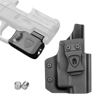WARRIORLAND Taurus G3C IWB Kydex Holster with Tactical Flashlight for Taurus G2C / Taurus G3C Pistol, 150 Lumens LED Light and Holster Combo