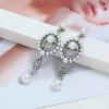 1920s Vintage Flapper Pearl Earrings Art Deco Earrings Roaring 20s Flapper Jewelry Wedding Dangle Earrings Women Gift view 2