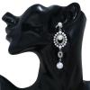 1920s Vintage Flapper Pearl Earrings Art Deco Earrings Roaring 20s Flapper Jewelry Wedding Dangle Earrings Women Gift view 4