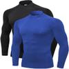 2/3 Pack Men's Compression Shirts Long Sleeve Workout Shirts Mock Turtleneck Athletic Base Layer Active Undershirts Tops view 1