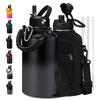 64OZ Insulated Sports Water Bottle - Large Half Gallon Stainless Steel Flask Water Bottles 64 oz, Leak Proof, Double Walled, BPA Free, Sweat-Proof Water Jug with Straw, Keep Cold-48H & Hot-24H view 1