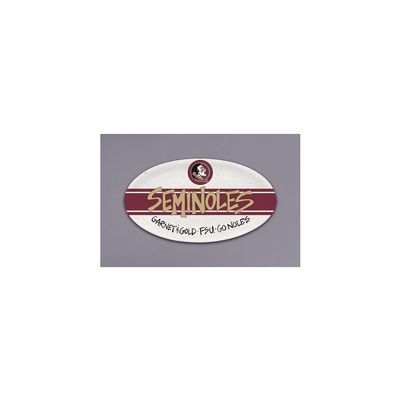 Magnolia Lane Florida State Seminoles Oval Plate 680g, 12.25-inch Length, Serverware, Kitchen Accessories