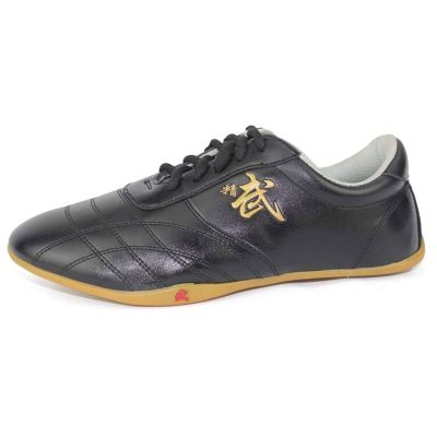 DAFLIN Taekwondo Shoes, Lightweight Breathable Martial Arts Shoes for Children Teenager Taekwondo Sport Boxing Kung Fu Taichi (Color : Black, Size : 42 EU)
