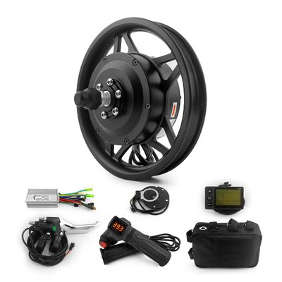 L-faster 12 Inch 24V 250W Brushless Hub Motor Kit with LCD Screen and Throttle Handle for Small Bicycle Front Wheel (36V 250W)