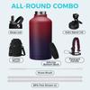64OZ Stainless Steel Water Bottles - Half Gallon Water Bottle with Straw Lids, Reusable Vacuum Insulated Water Jug w/Carrier Bag, Leak Proof Metal Waterbottle for Sports Gym Workout Travel Hiking view 2