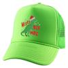 ALLNTRENDS Merry Rexmax Trucker Hat Adult Embroidered Xmas Party Hats Holiday Cap (Neon Green) view 1