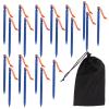 20 Pack Tent Stakes, V Shape Heavy Duty Tent Peg Aluminum Alloy Tent Stakes with Ropes for Outdoor Camping Tent Accessories(Blue) view 1
