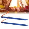 20 Pack Tent Stakes, V Shape Heavy Duty Tent Peg Aluminum Alloy Tent Stakes with Ropes for Outdoor Camping Tent Accessories(Blue) view 4