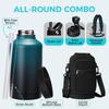 Insulated Water Bottle with Straw - 64oz Stainless Steel Water Bottles with Paracord Handle, 1/2 Gallon Big Water Jug Vacuum Insulated Waterbottle Metal Flask Reusable Double Wall Sport Bottle view 2