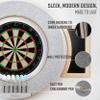 Dart Board Cabinet Set with LED Light; Bristle Dartboard, Built in LED Light, Darts and Chalkboards view 3