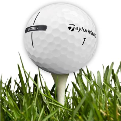 Golf Ball Monkey Cheap Recycled for Taylormade Distance Plus Golf Balls Bulk White 50 Pack - 4A / Near Mint Used Distance Balls AAAA for Taylormade Golfballs Distance Plus