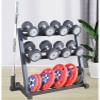 3tier Dumbbell Rack Stand, Weight Plate, Bumper Plate, and Bar Storage, Patented Design, Free Weight Rack, All-in-One Dumbbell Bench,Stand Only view 4