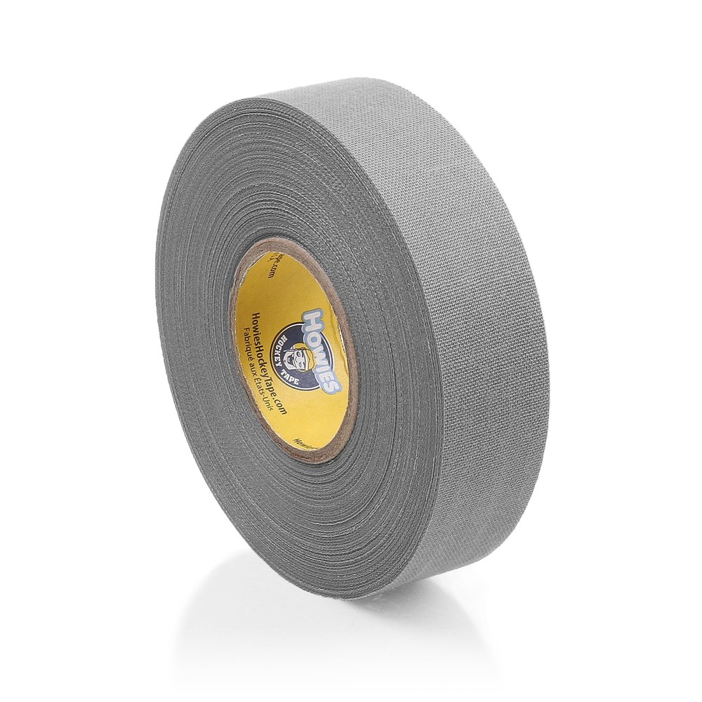 Howies Hockey - Gray Hockey Tape 1 Pack - Cloth Stick Tape - Strong, Long-Lasting Adhesive for Stick Blade, Lacrosse, Baseball - 1 Inch x 24 Yards - Professional Quality