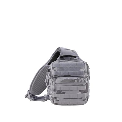 Brandit US Cooper Sling Assault Pack One Strap Backpack, Blizzard Camo, Medium - 8 Liter