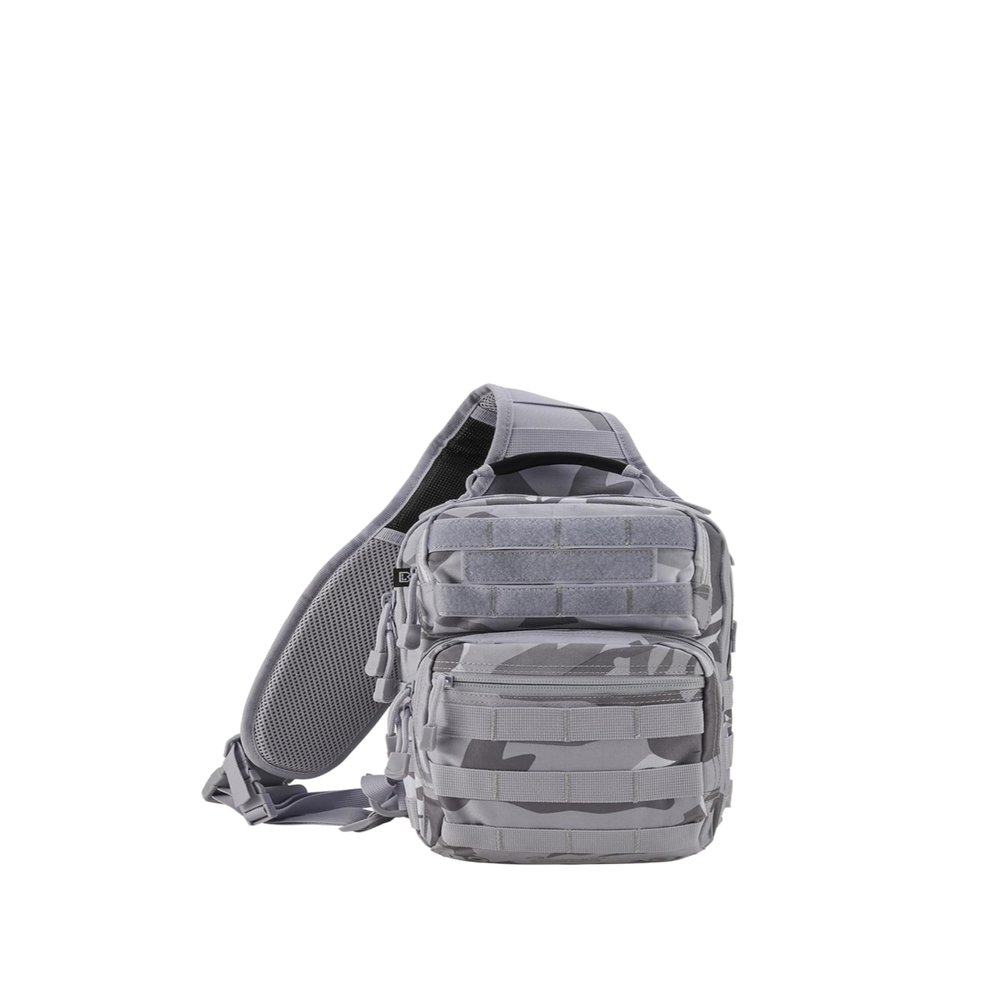 Brandit US Cooper Sling Assault Pack One Strap Backpack, Blizzard Camo, Medium - 8 Liter