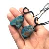 1pc Random Blue Apatite Rough Raw Natural Stone Pendant Necklace Quartz Crystal Gift Gemstone Crafts Jewelry Decor view 4
