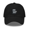 Kawaii Skunk hat, Cute Skunk hat, Embroidered Unisex Baseball hat for Adults. Kawaii Skunk Gifts. Black view 1