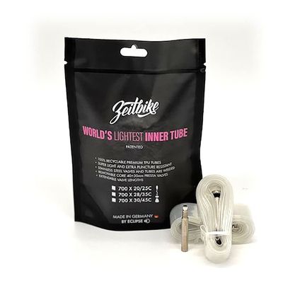 ZEITBIKE TPU Inner Tubes for Road/Gravel/MTB Bicycles Lighter Than TUBELESS Set up (Pack of 2)