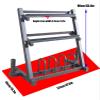 Dumbbell Rack Stand, Weight Plate, Bumper Plate, and Bar Storage, Patented Design, Free Weight Rack, All-in-One Dumbbell Bench,Bracket Only view 2