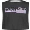 Calvin Klein Girls' Performance Tank Top, Sleeveless & Crew-Neck Neckline, Logo Detailing, Charcoal Muscle, 7 view 1