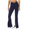 asntrgd Yoga Pants for Women with Pockets Split Hem V Cross Hide Belly Butt Lifting Pants Wide Leg Flare Bootcut Leggings view 1
