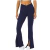 asntrgd Yoga Pants for Women with Pockets Split Hem V Cross Hide Belly Butt Lifting Pants Wide Leg Flare Bootcut Leggings view 2