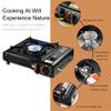 LNGODEHO Camping Portable Cassette Stove Adjustable Cooking Gas, Dual-Purpose Picnic with Carrying Case for Outdoor BBQ Cooking Stove Furnace Cookware (No Gas) view 4