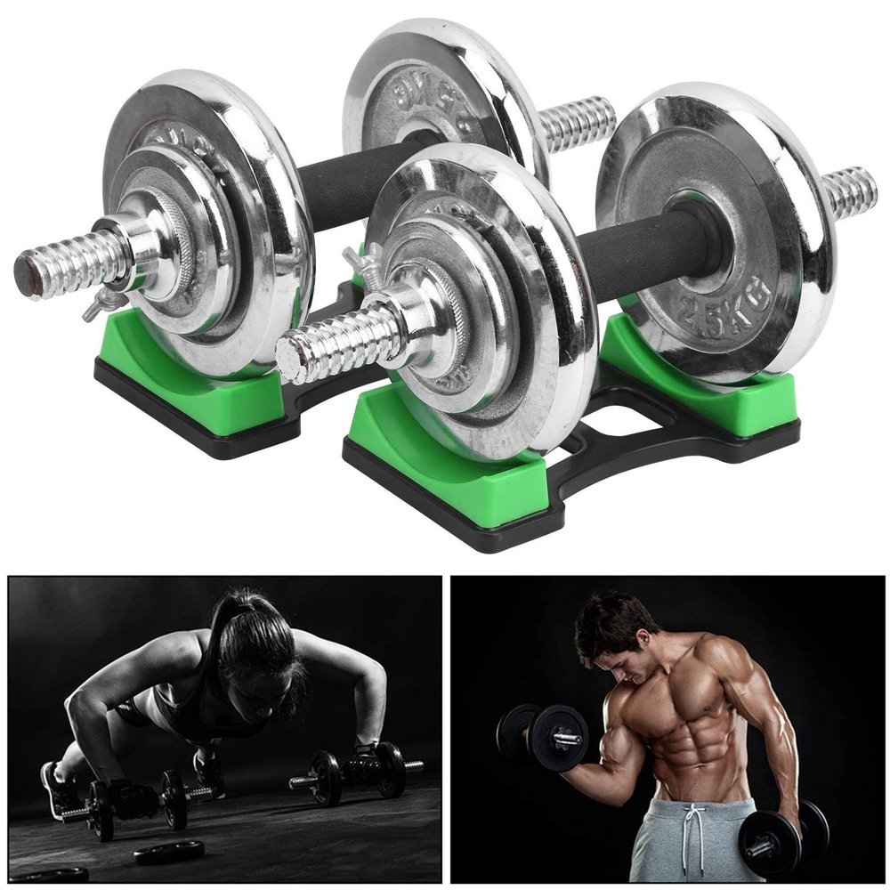 BELUND 1 Pair Dumbbell Bracket Mat,Portable Dumbbell Rack Storage Frame Stand Floor Protection Holder Home Gym Equipment,Dumbbells Not Included (Size : 7.6X3.9in)